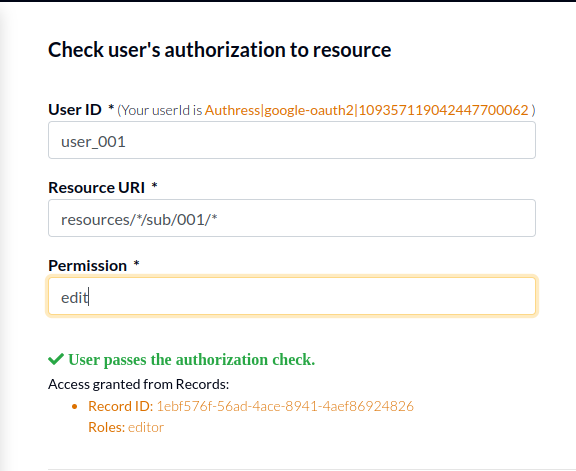 Linked Access Record information