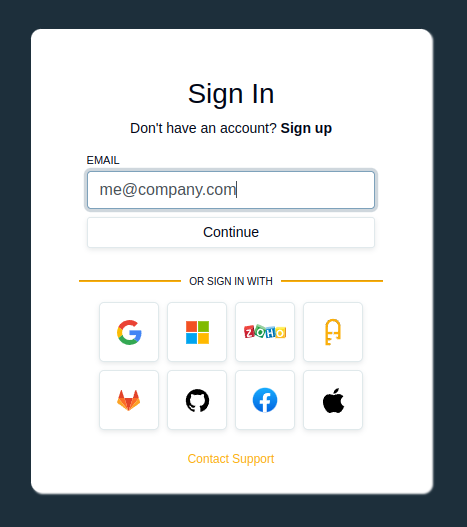 Customizeable login box